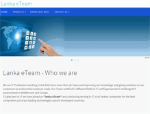 Tablet Screenshot of lankaeteam.com